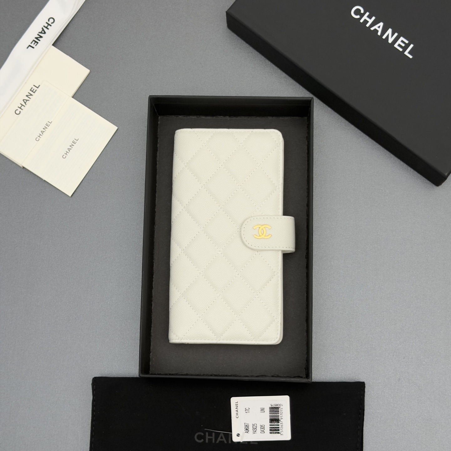 Chanel 샤넬 퀼팅 롱 월렛 지갑