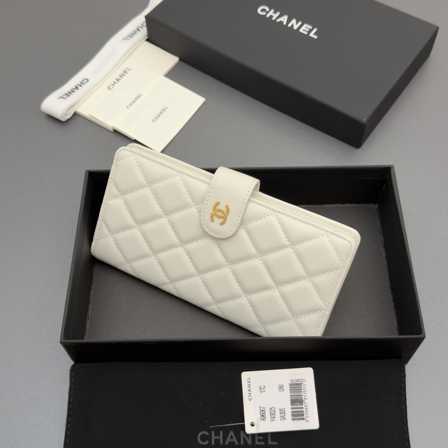 Chanel 샤넬 퀼팅 롱 월렛 지갑