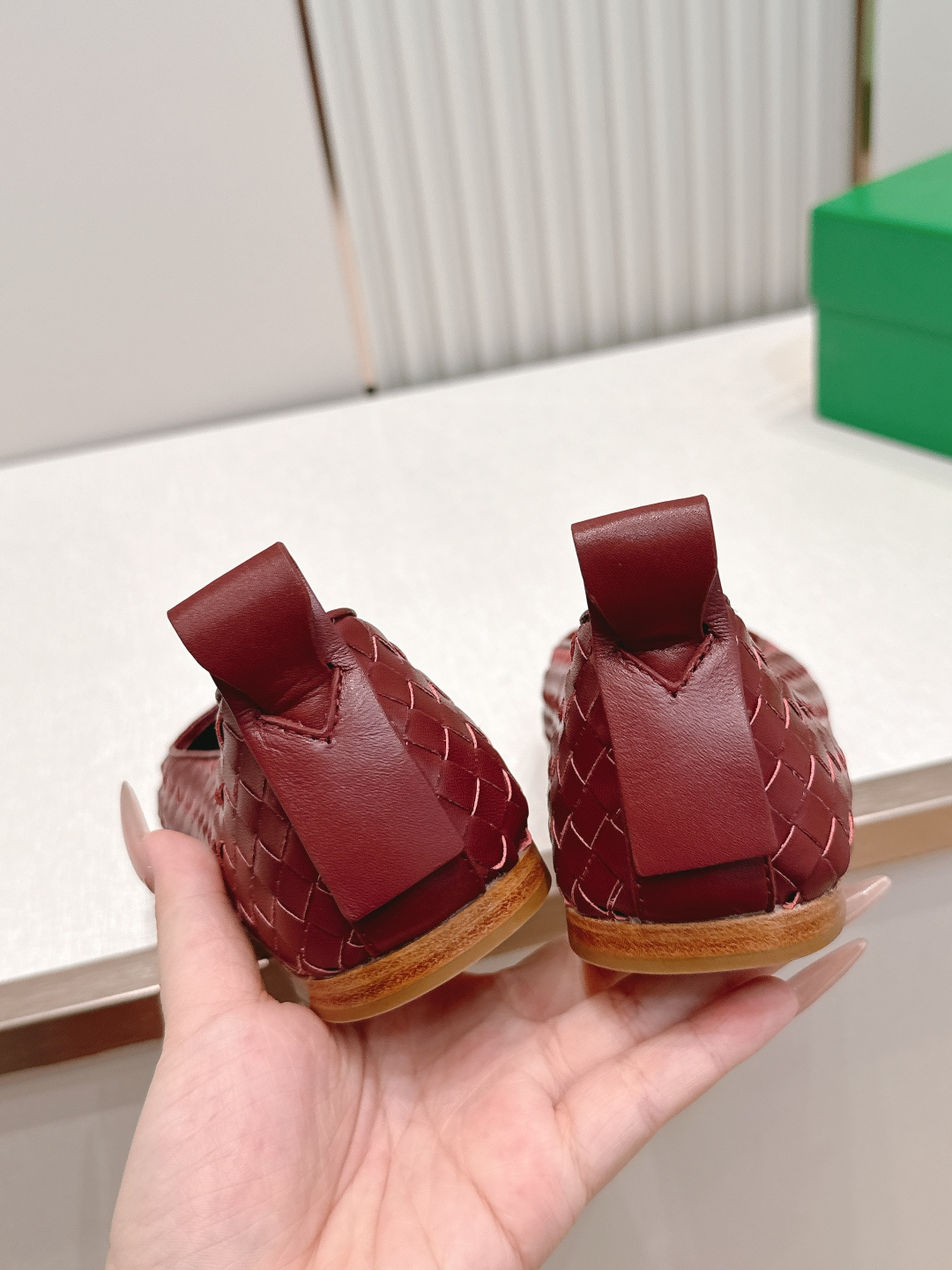 보테가 베네타(BOTTEGA VENETA) 위빙 메리제인 플랫 발레 슈즈 신발