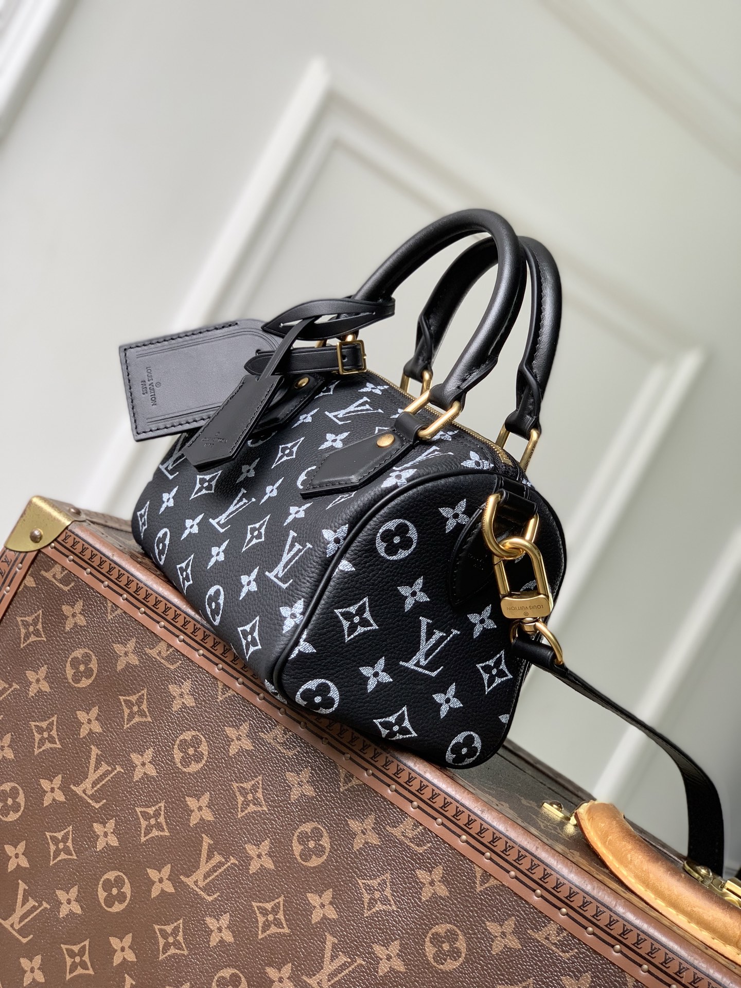 LOUIS VUITTON LV M28186 루이비통 스피디 P9 반둘리에 20 모노그램 레더 핸드백 가방