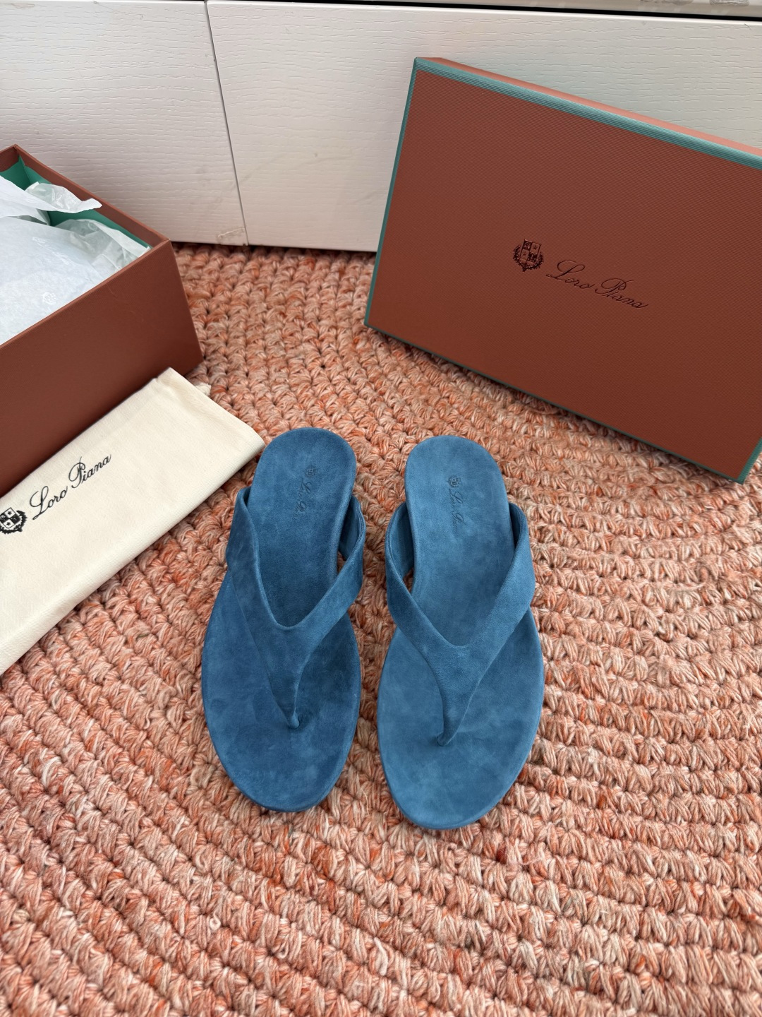 로로피아나(LORO PIANA) 잉글리시 플립플랍 쪼리 신발