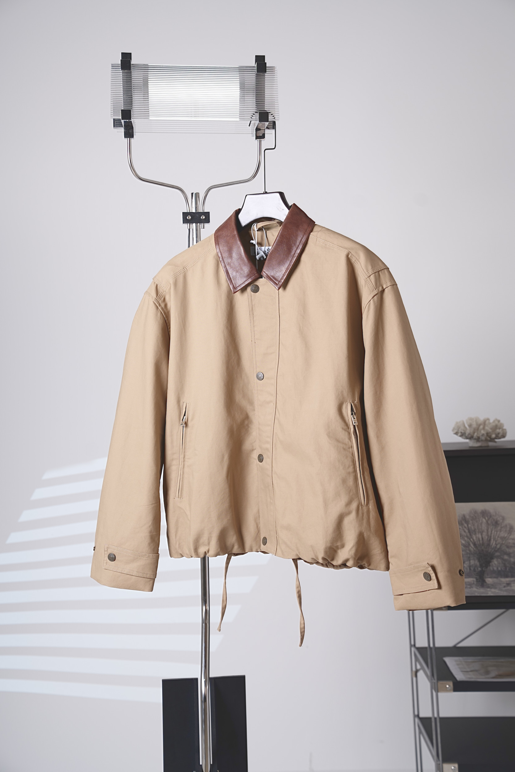 아크네(Acne studios) 레더 로고 트윌 재킷 상의 의류