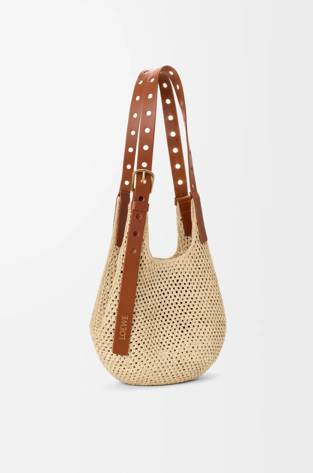 [Loewe] 로에베 Punch Hole Hobo 펀치 홀 호보 라피아 숄더백 가방