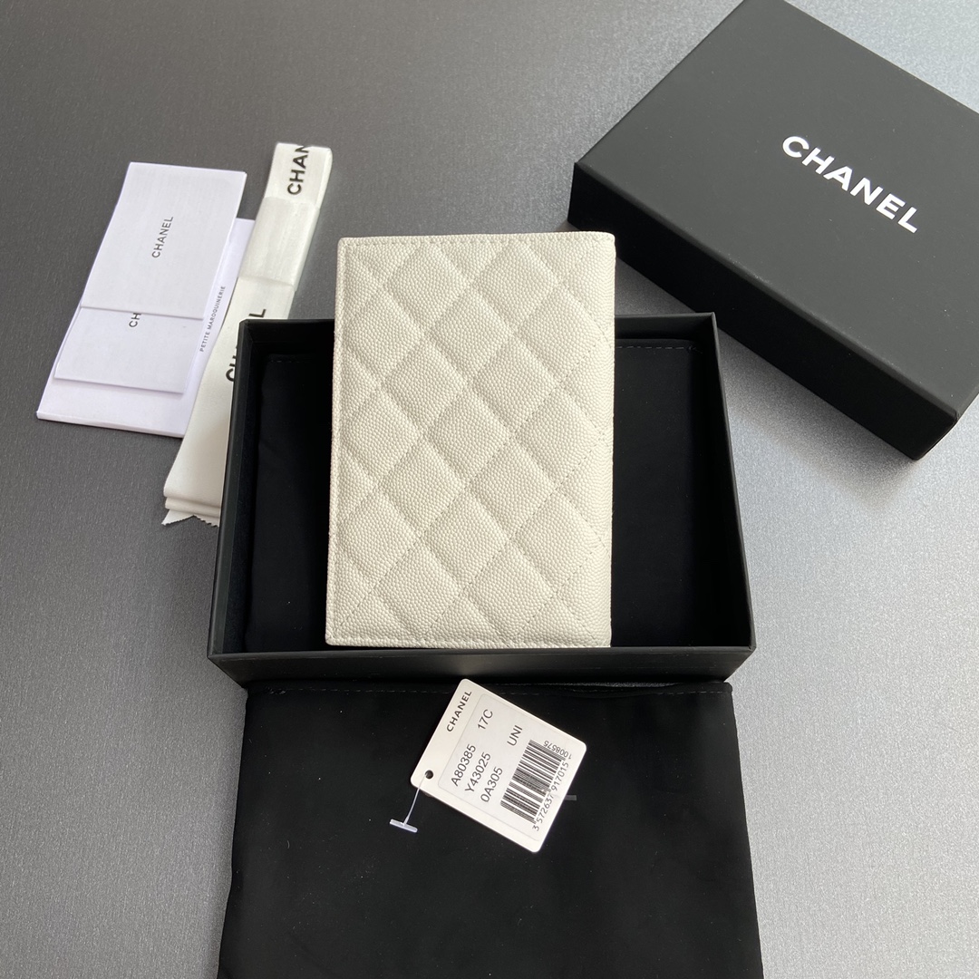 [Chanel] 샤넬 램스킨 퀼팅 패스포트 홀더/여권 지갑