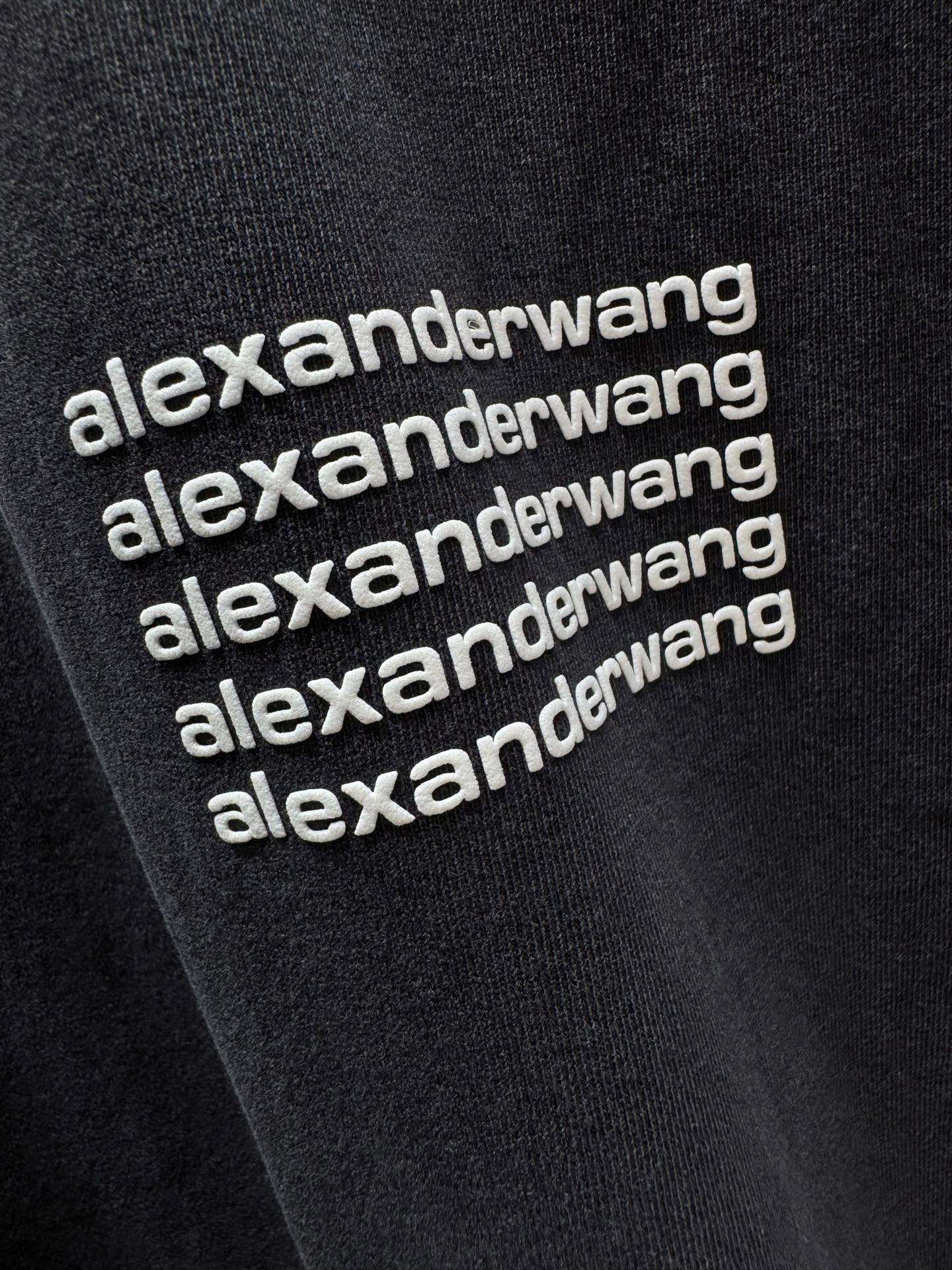 알렉산더왕(Alexander Wang) 레터링 그래픽 워싱 반팔 티셔츠 상의 의류