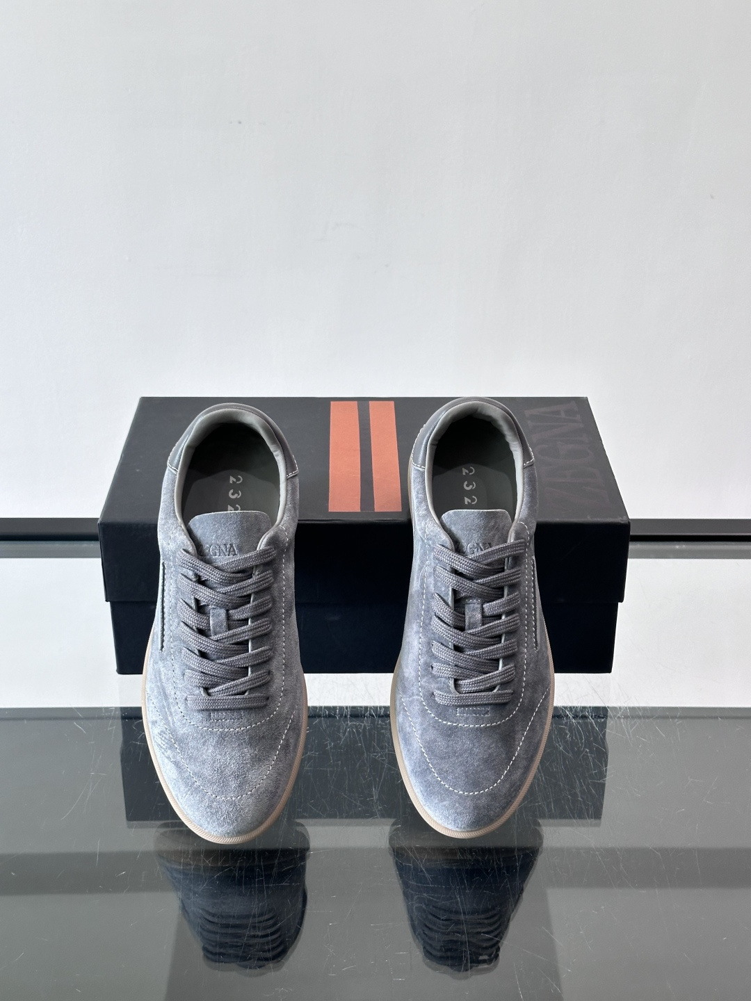 [Ermenegildo Zegna] 제냐 맨즈 올드머니 스웨이드 스니커즈 신발