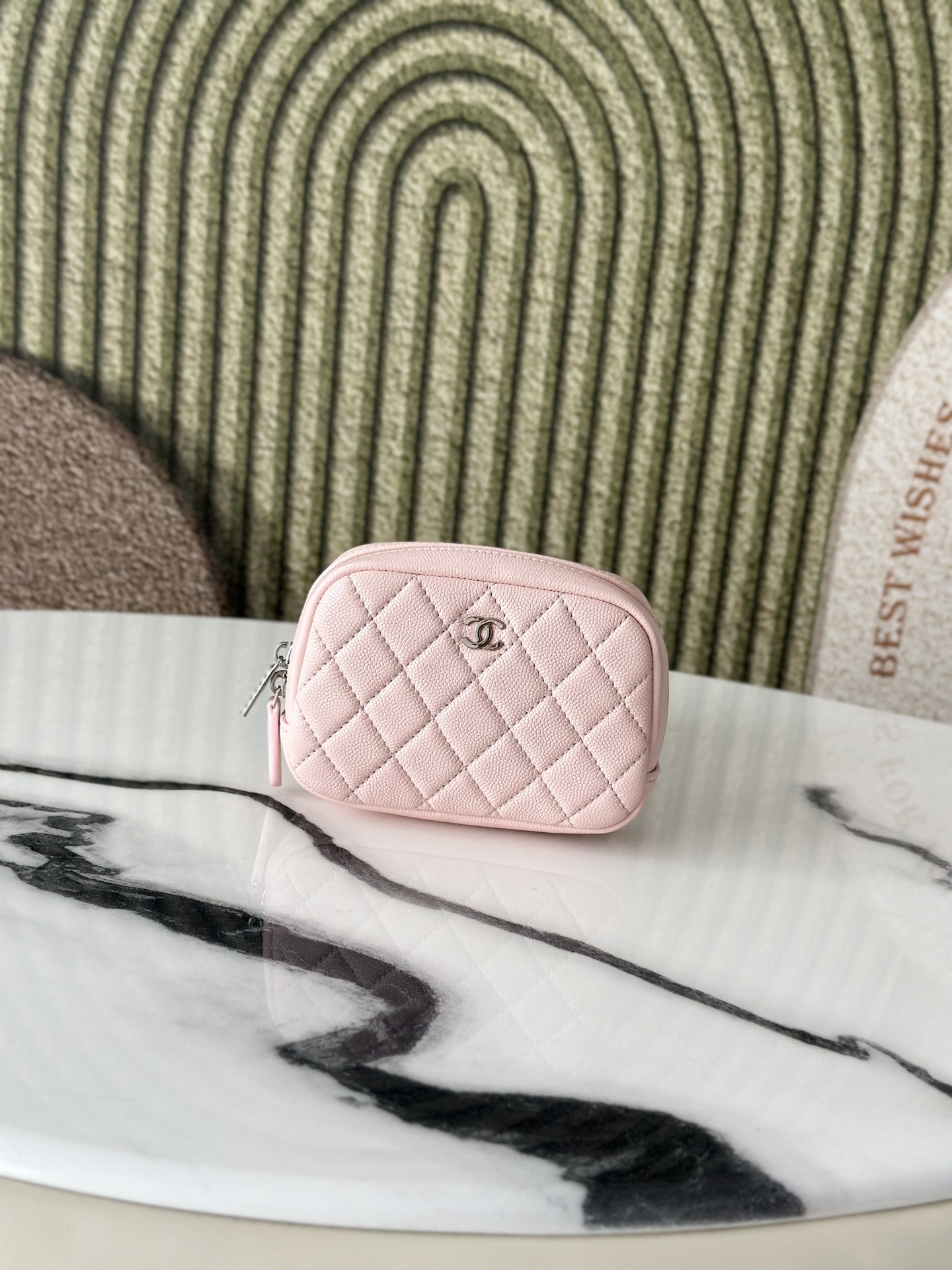 Chanel 샤넬 미니 퀼팅 메이크업 파우치 백 가방