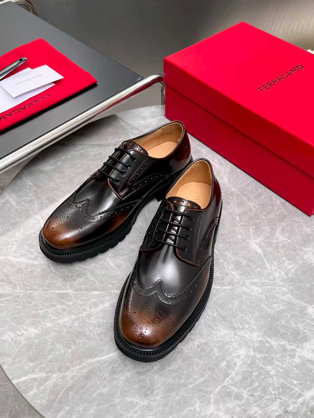 Ferragamo 페라가모 클래식 남성 더비 슈즈 구두 신발