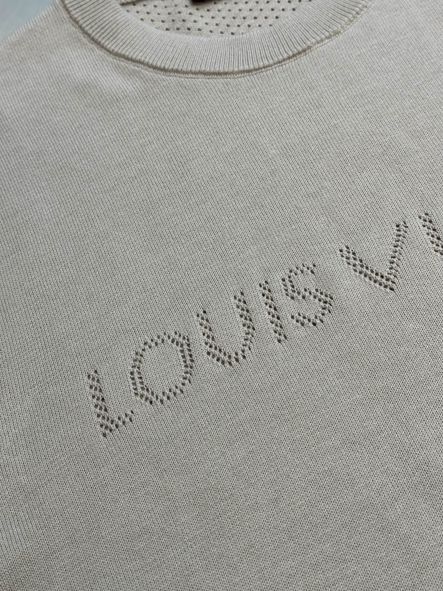 루이비통(LV) 레터링 메쉬 니트 반팔 티셔츠 상의 의류