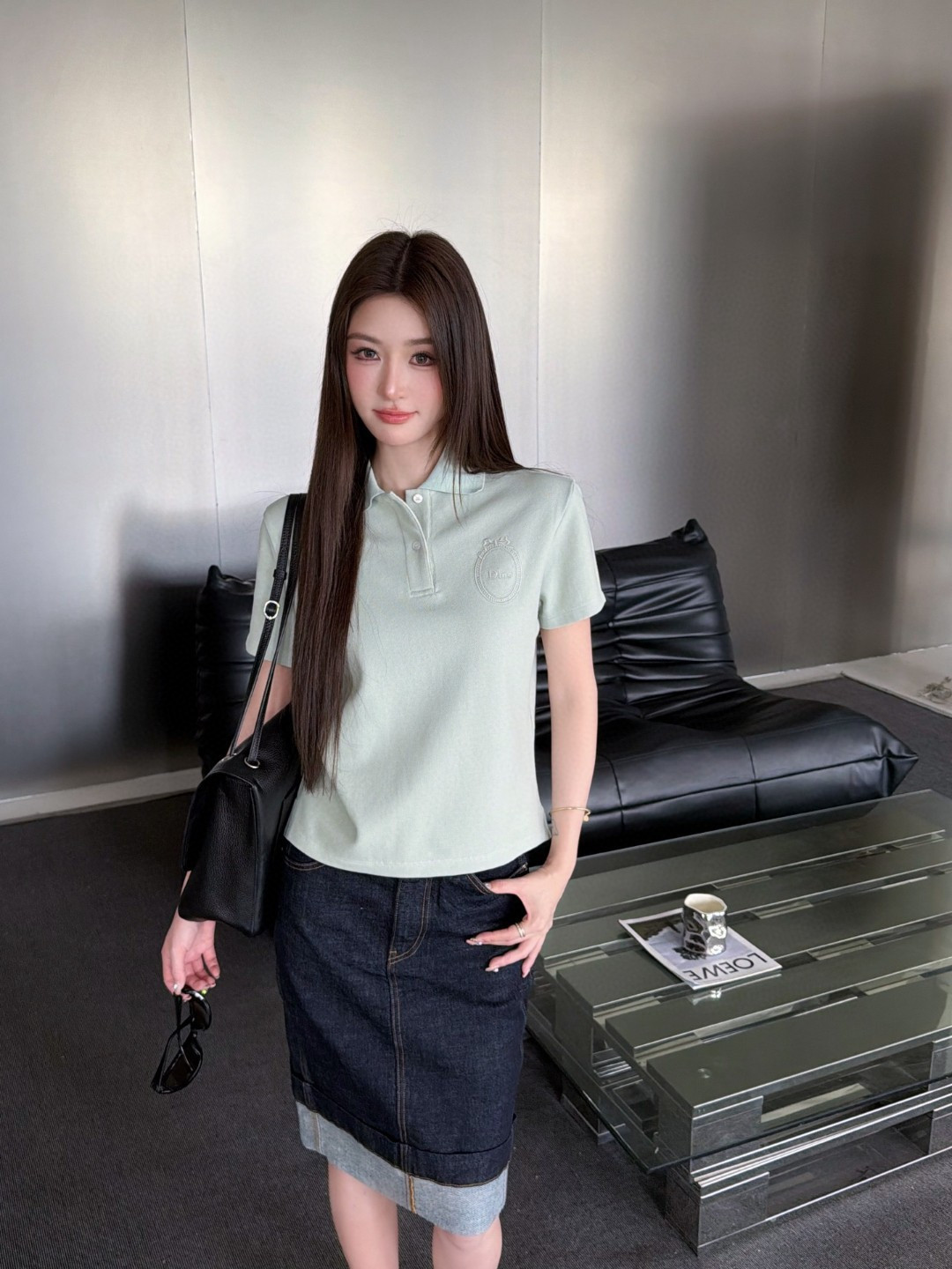 디올(DIOR) 메달리온 로고 자수 반팔 폴로 티셔츠 상의 의류