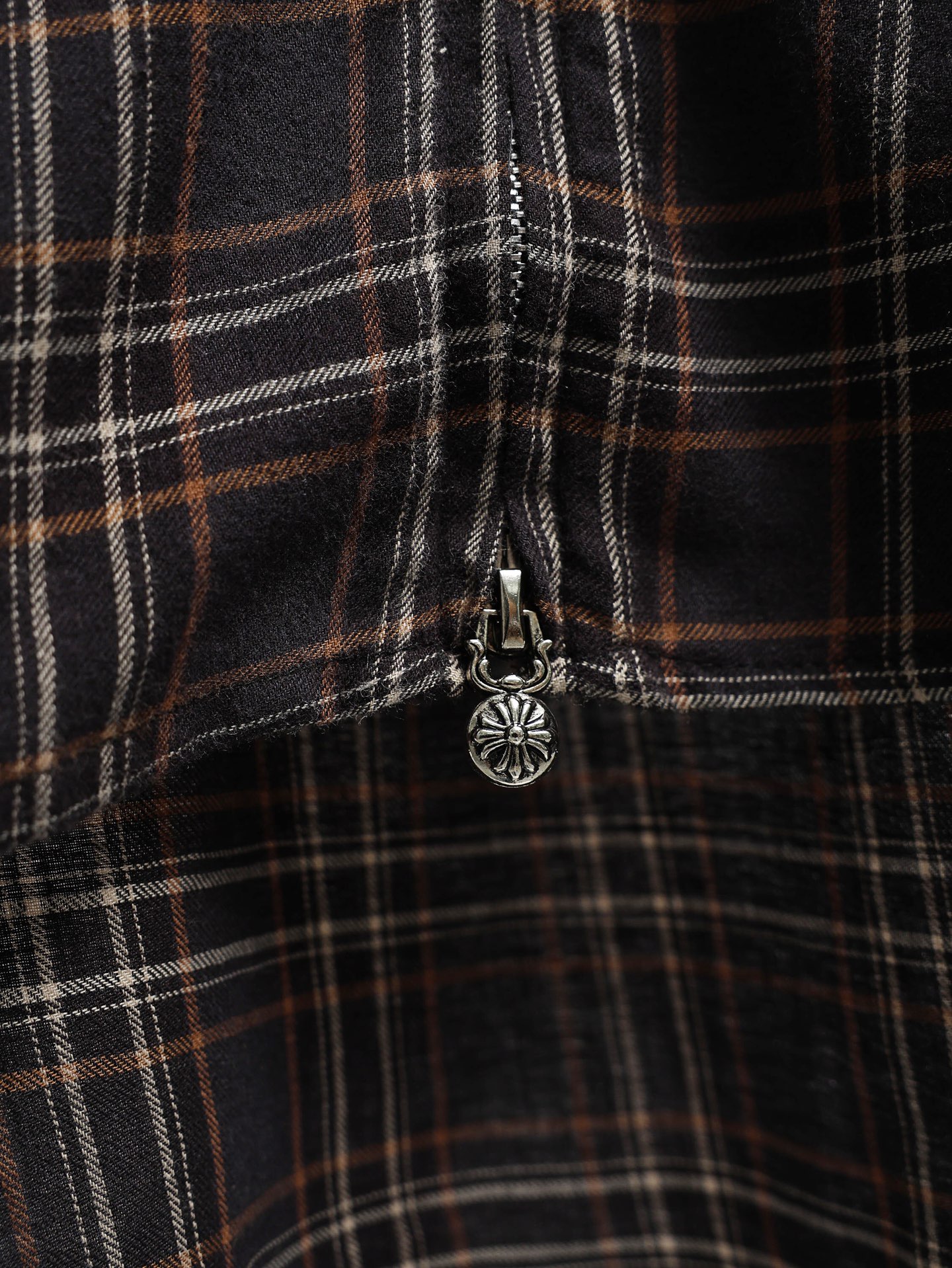 크롬하츠(CHROME HEARTS) 플란넬 체크 집업 셔츠 상의 의류