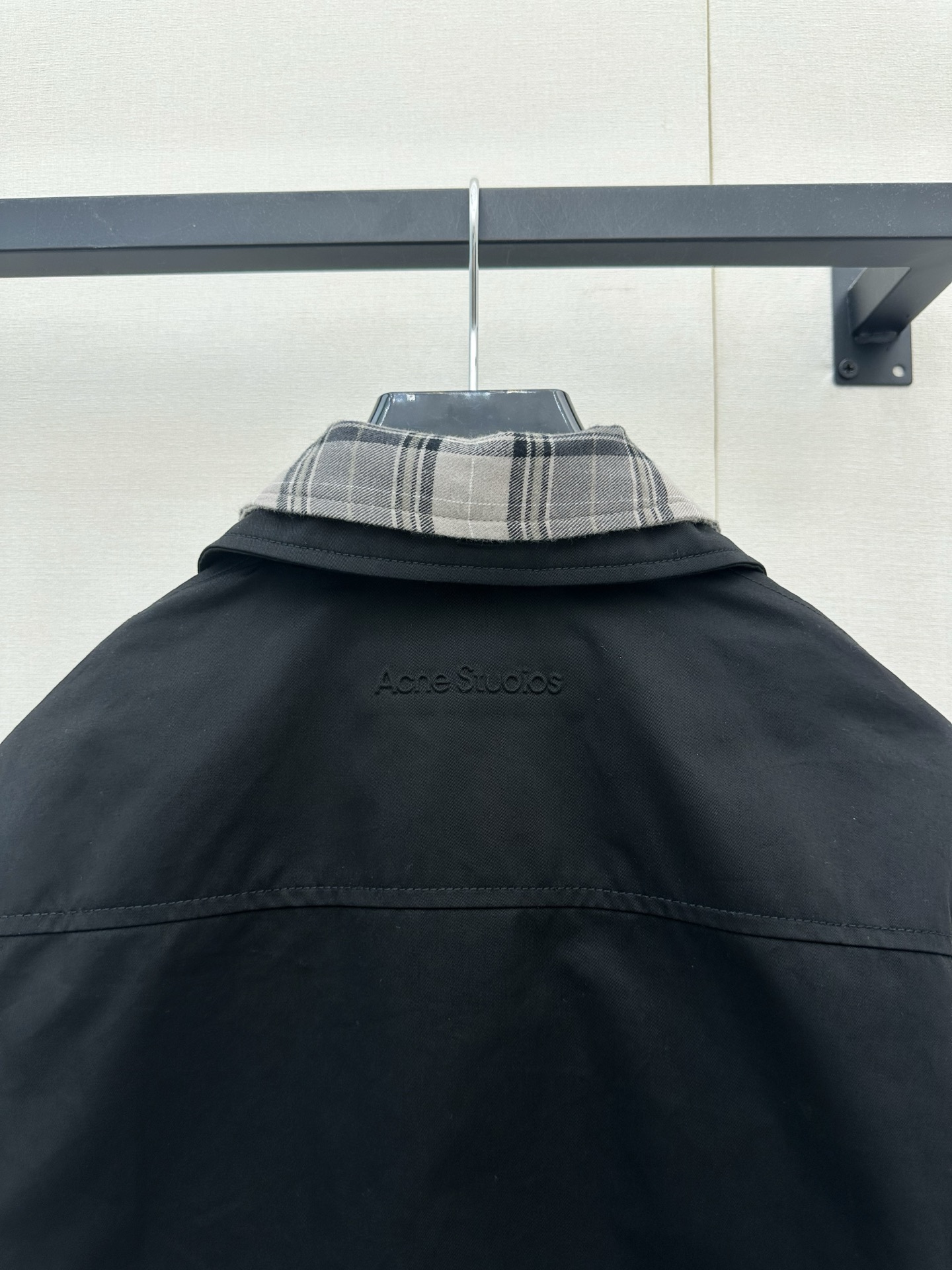 아크네(Acne studios) 체크 페이크 레이어드 크롭 재킷 상의 의류