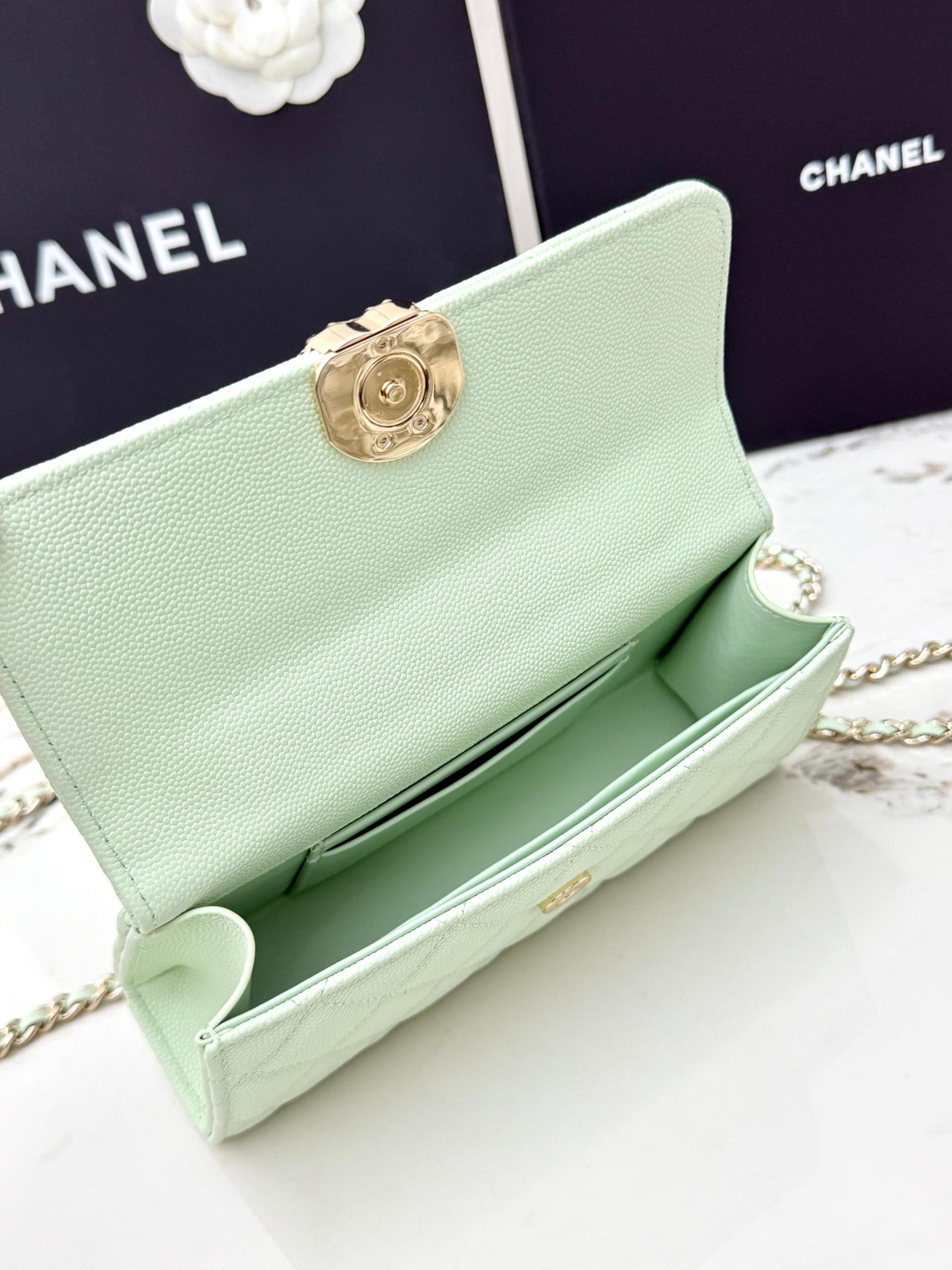 Chanel 25S 샤넬 캐비어 카우레더 Kelly 핸들백 가방