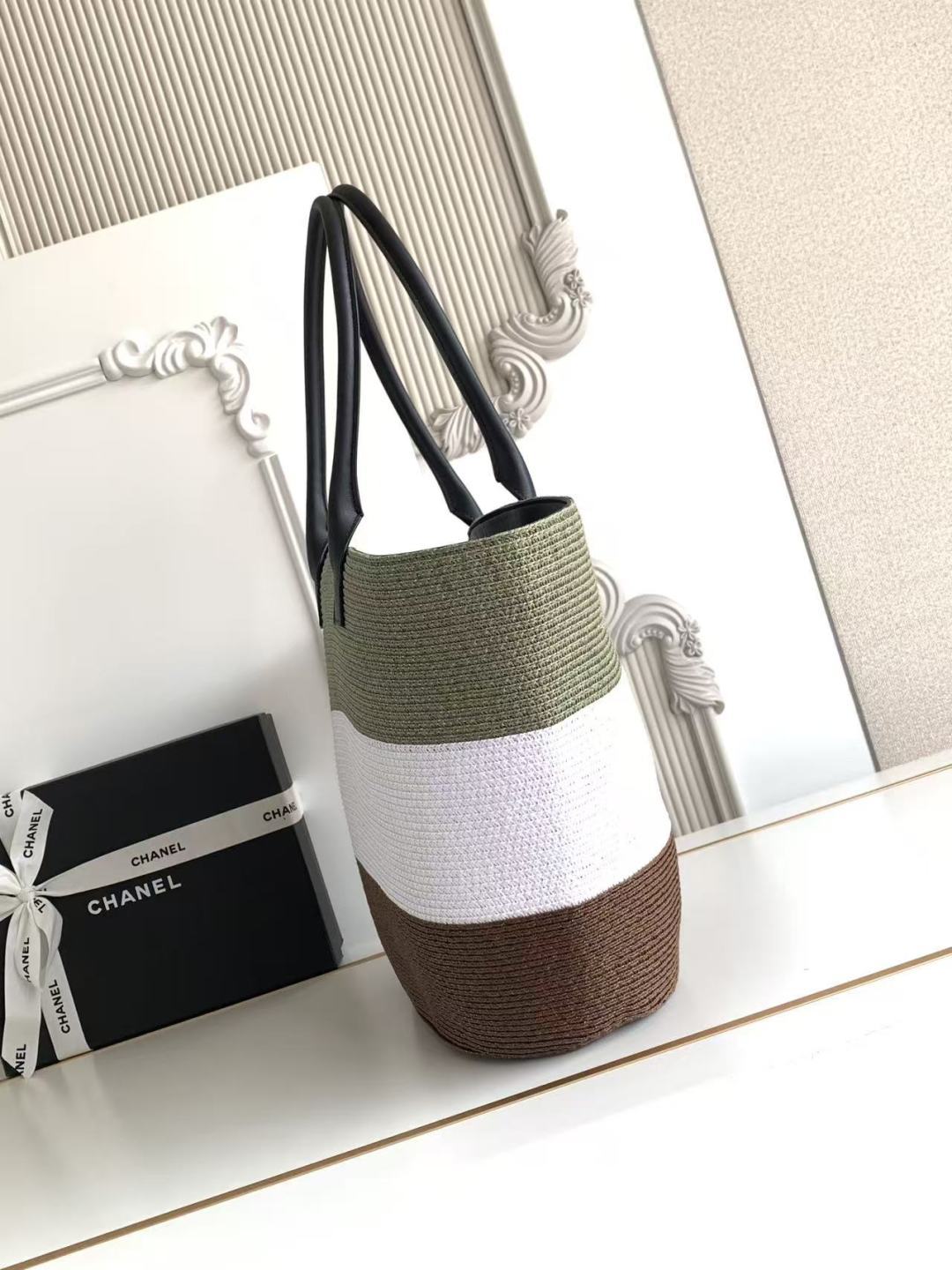 Chanel 샤넬 26C 라피아 & 스웨이드 위빙 쇼핑백 토트백 (AS6148) 가방