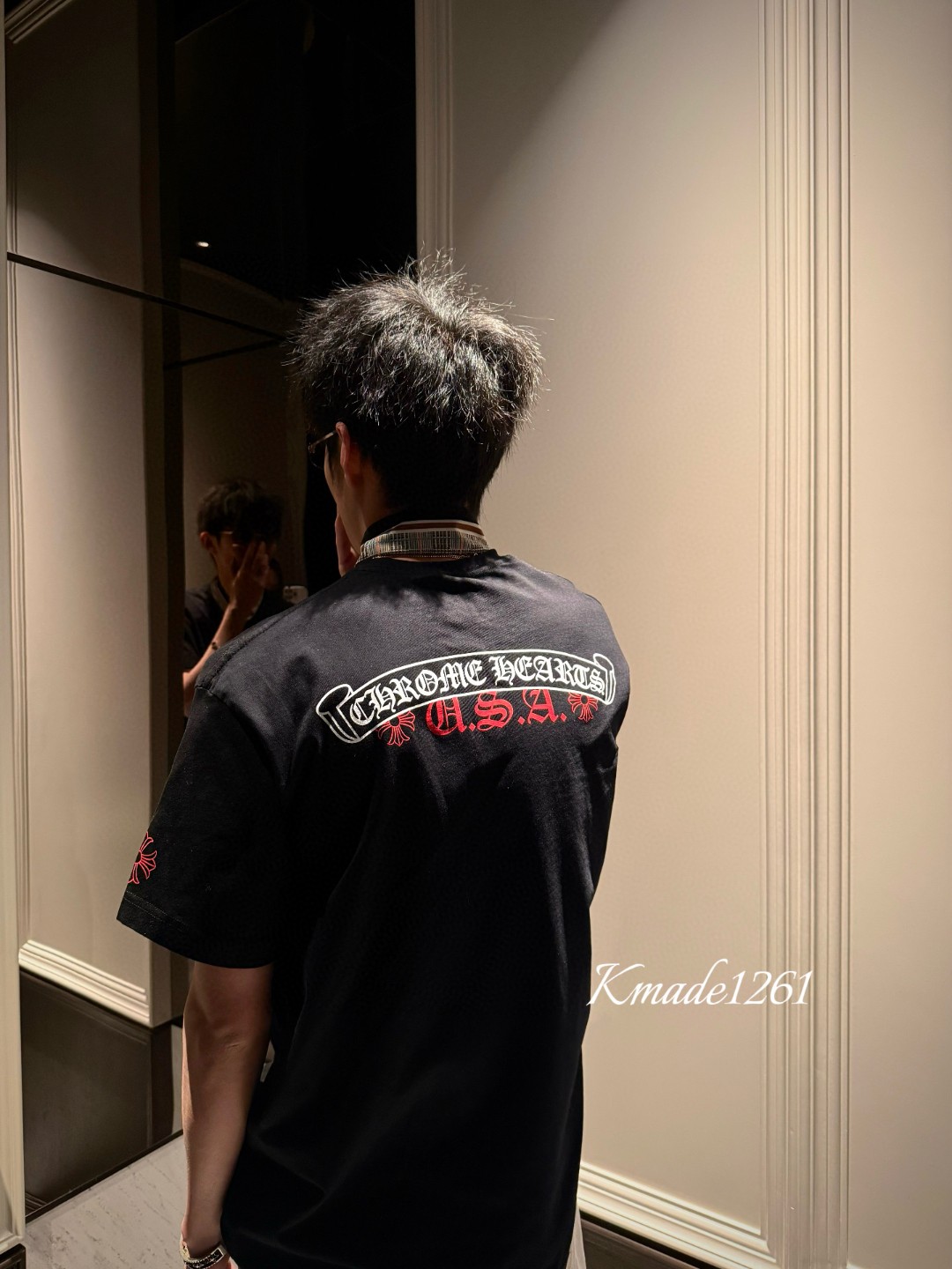 크롬하츠(CHROME HEARTS) 스크롤 프린트 티셔츠 상의 의류