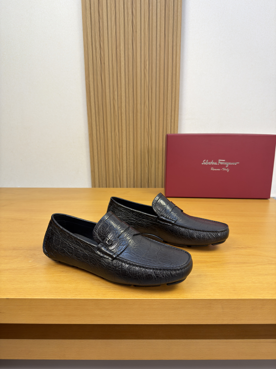 Ferragamo 페라가모 스톤 패턴 정장화 로퍼 구두 신발