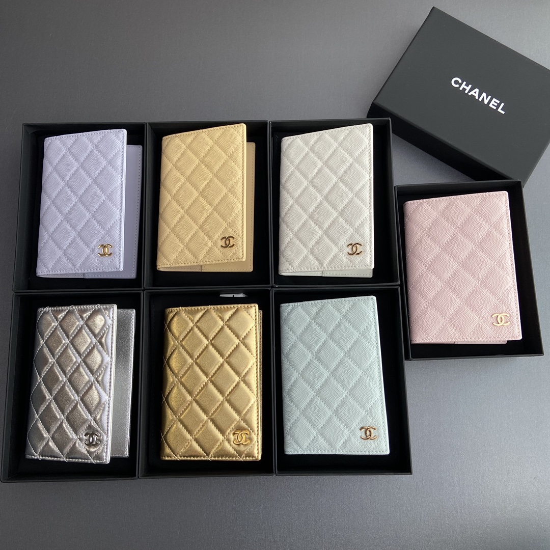 [Chanel] 샤넬 램스킨 퀼팅 패스포트 홀더/여권 지갑