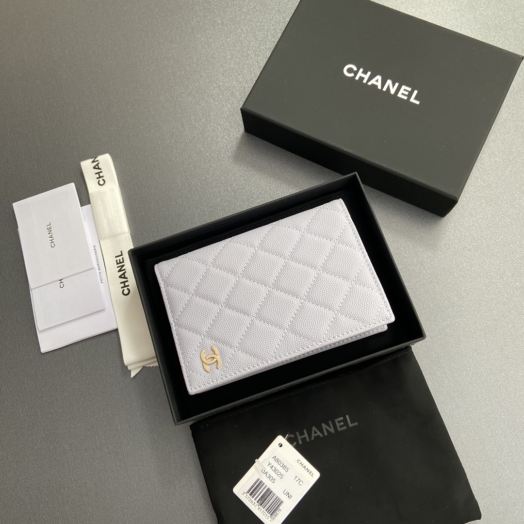 [Chanel] 샤넬 램스킨 퀼팅 패스포트 홀더/여권 지갑