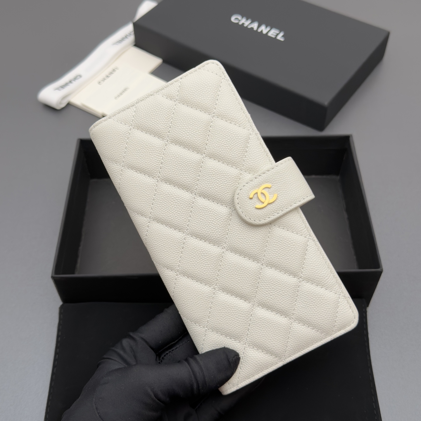 Chanel 샤넬 퀼팅 롱 월렛 지갑