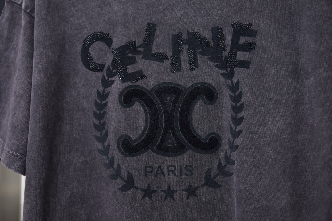 셀린느(CELINE) 빈티지 로고 프린팅 반팔 티셔츠 상의 의류