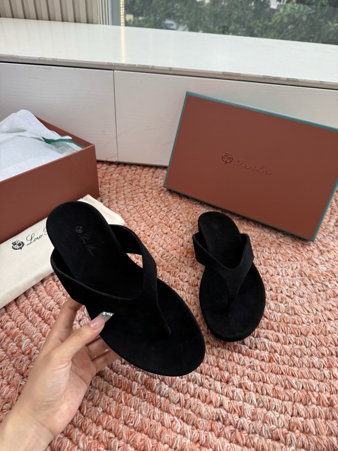 로로피아나(LORO PIANA) 잉글리시 플립플랍 쪼리 신발