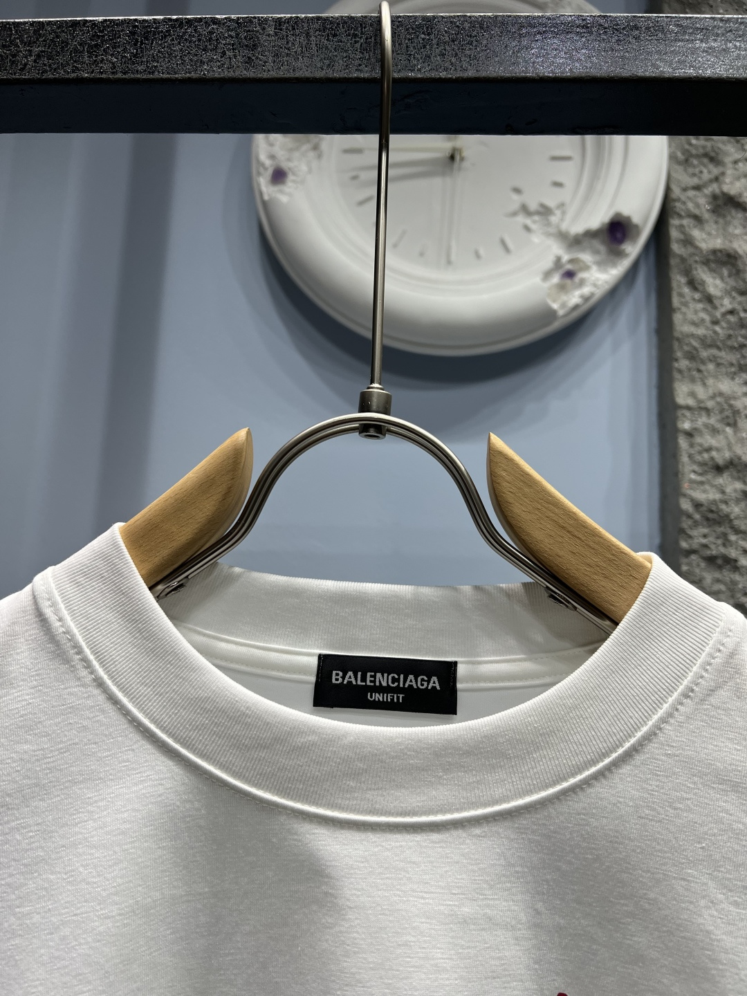 발렌시아가(BALENCIAGA) 그래피티 레터링 반팔 티셔츠 상의 의류