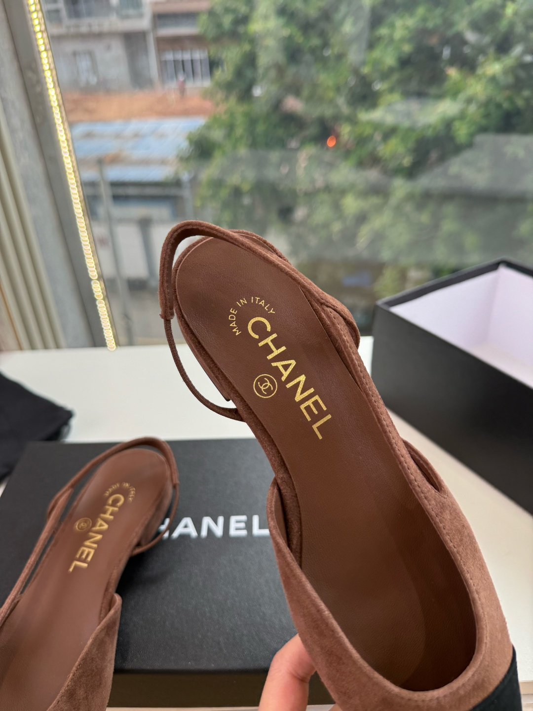 샤넬(CHANEL) 메리제인 슬링백 플랫 신발