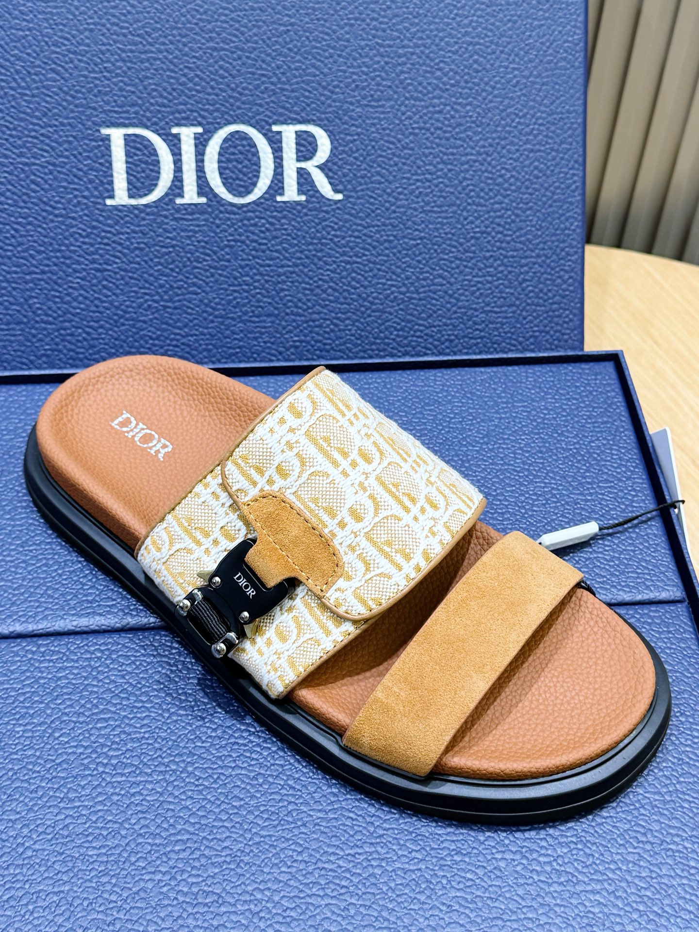 Dior 디올 Aqua 남성 슬라이드 샌들 슬리퍼 신발