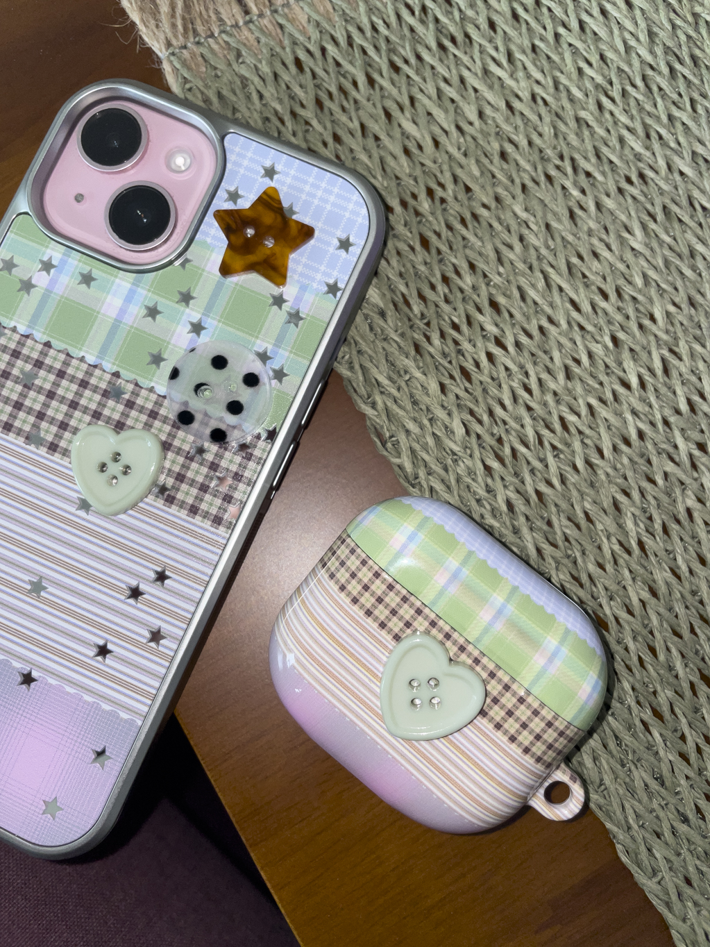 summer vacation button airpod Buds case