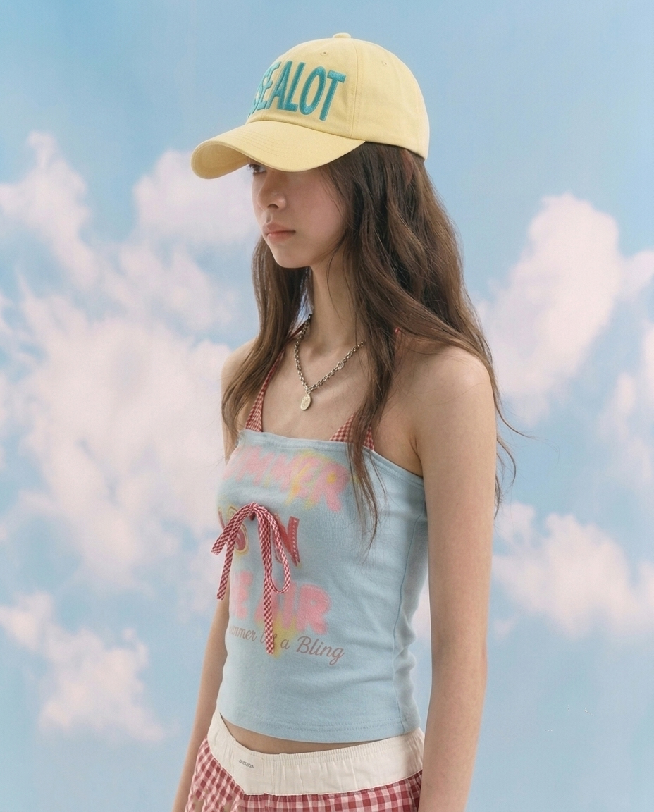 Big logo ball cap - Light yellow
