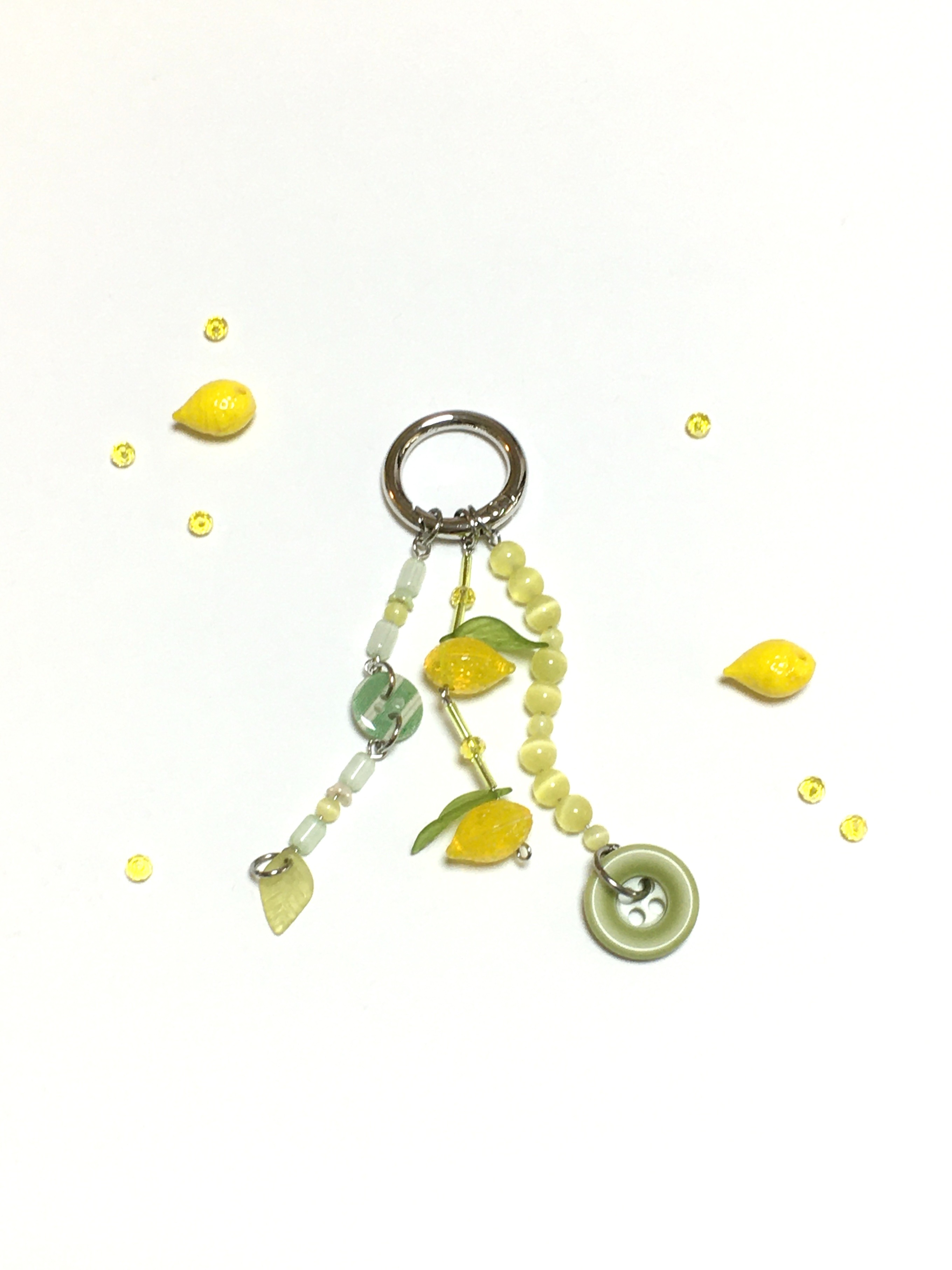 Lemon green tea keyring