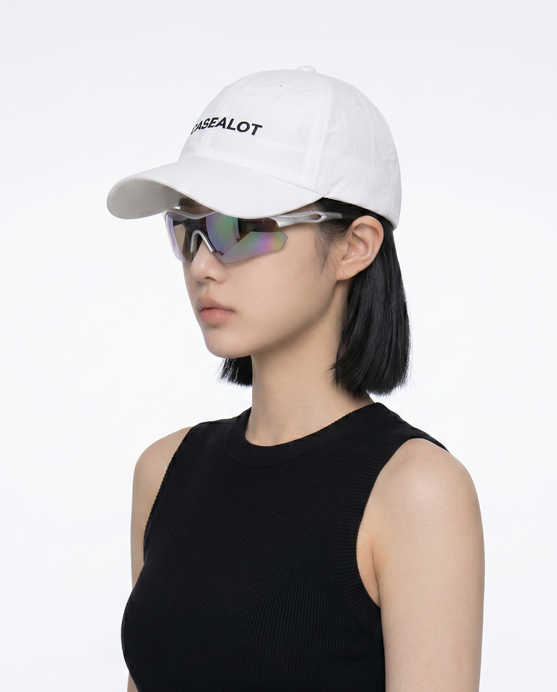 Nylone running cap - White