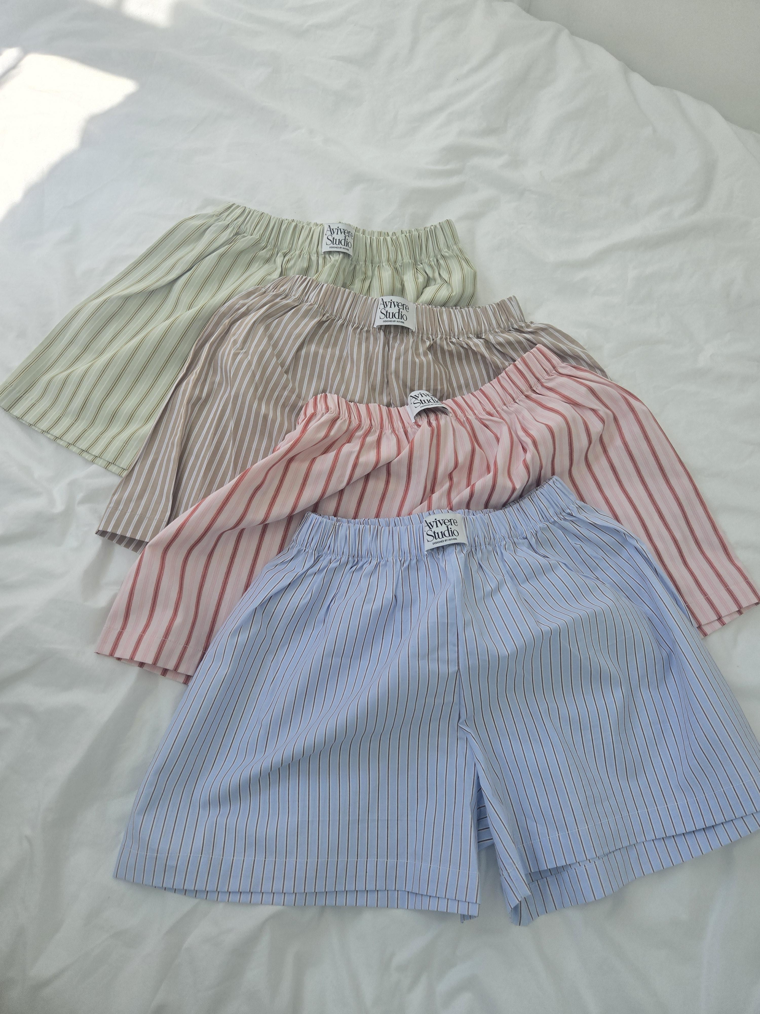 Avivere pajama pants_stripe beige pink