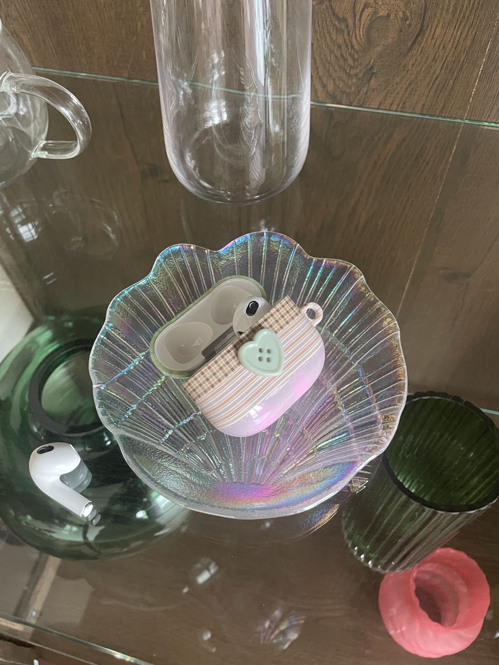 여름방학 button airpod Buds case