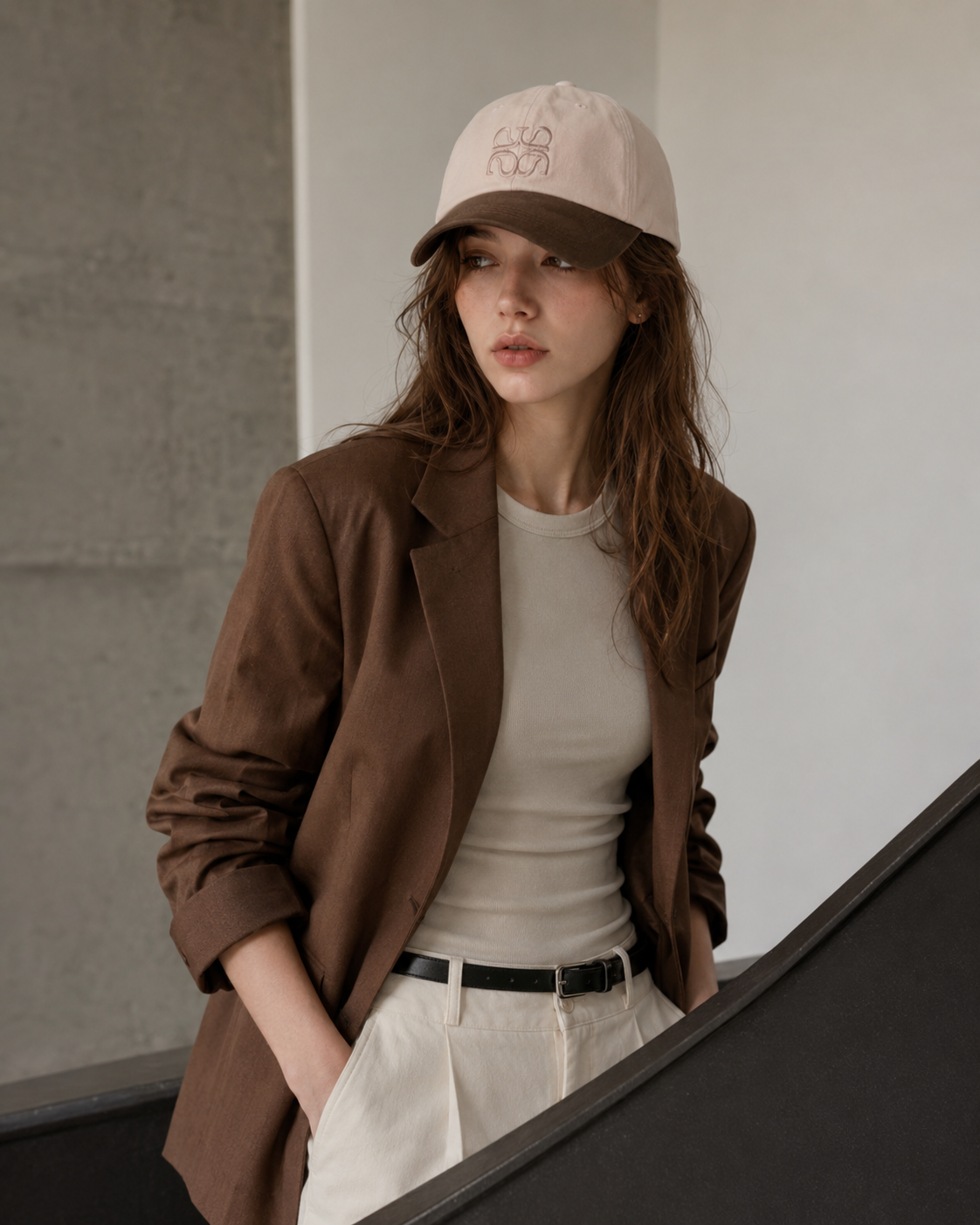 Avivere logo suede babypink brown