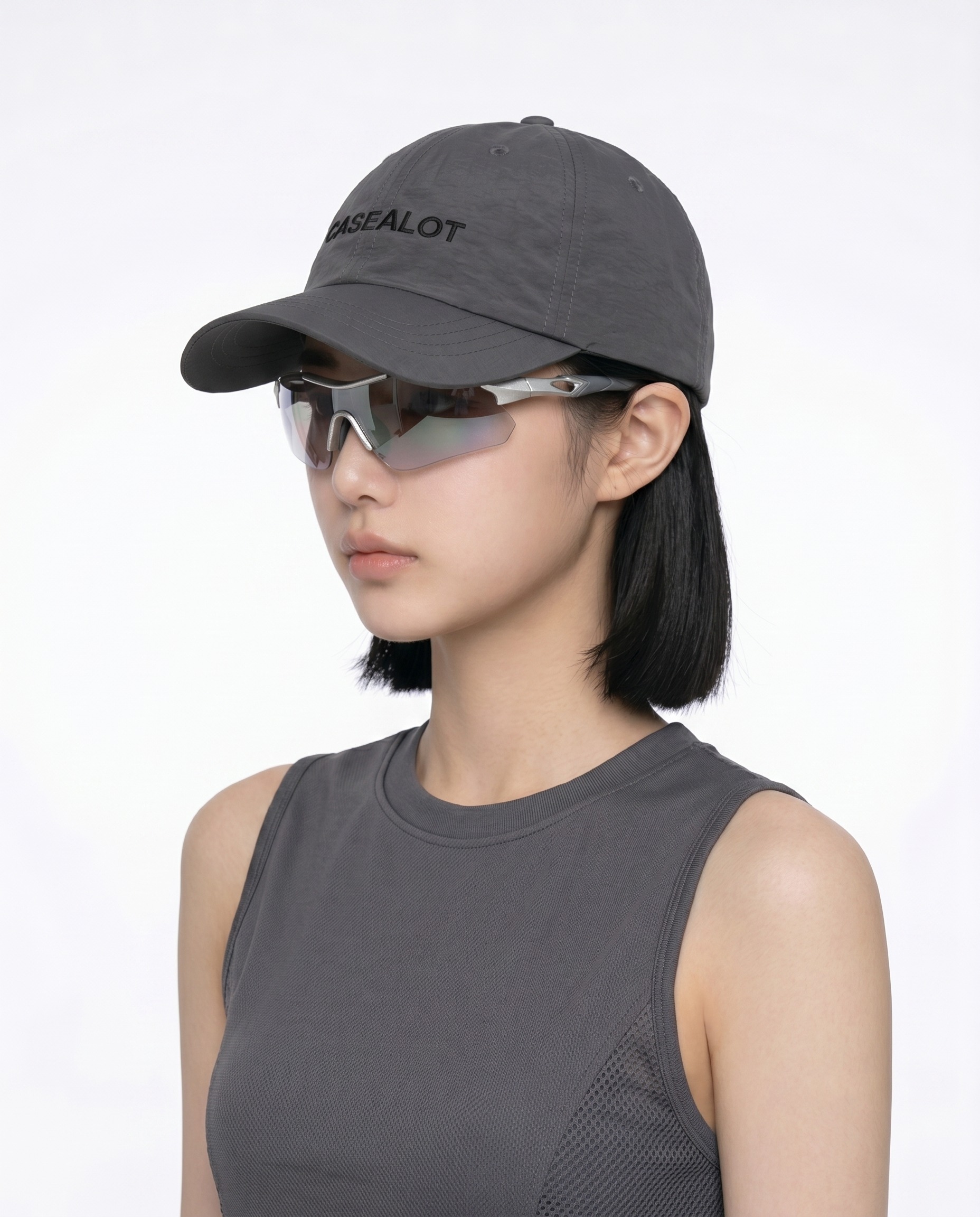 Nylone running cap - Deep charcoal