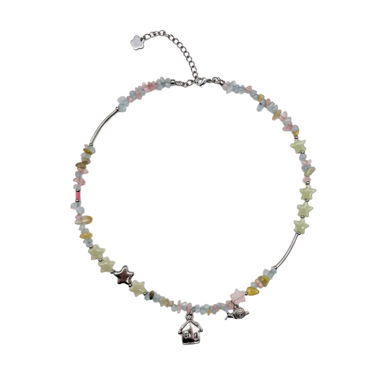 The Snail Wants to Go Home Gemstone Necklace