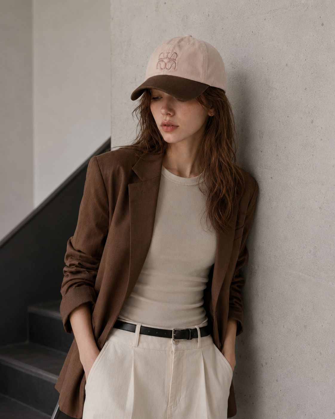 Avivere logo suede babypink brown