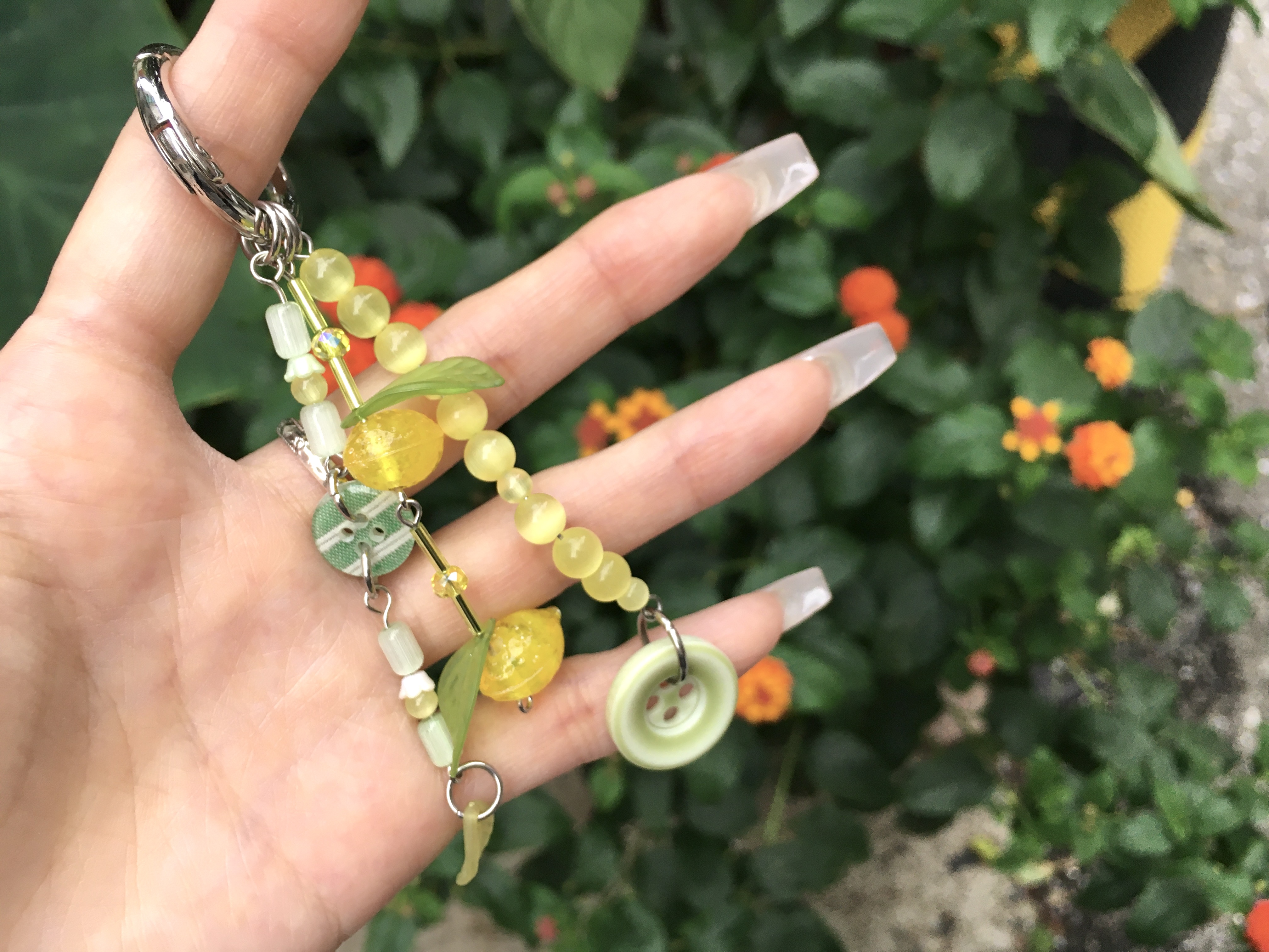 Lemon green tea keyring