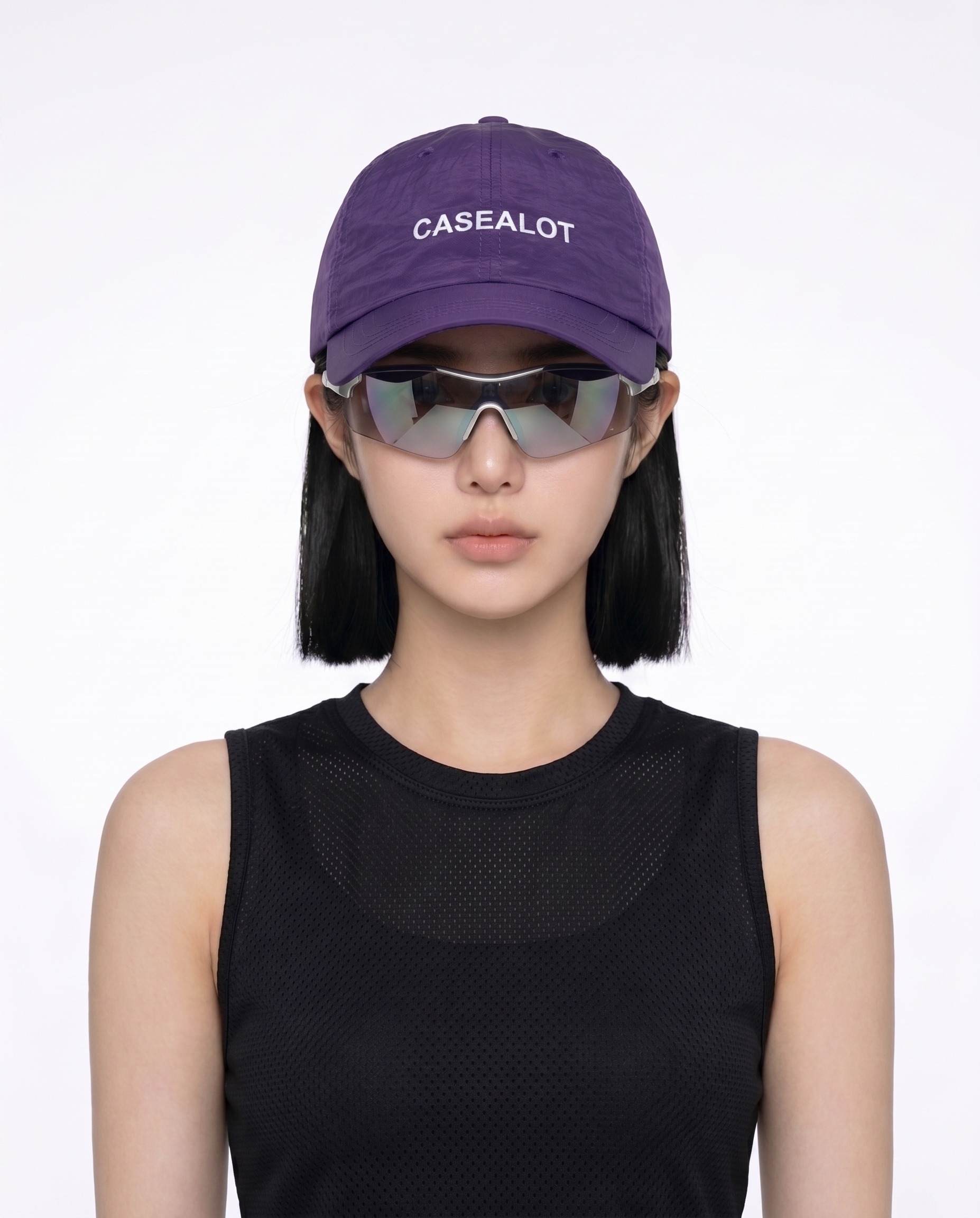 Nylone running cap - Plum purple