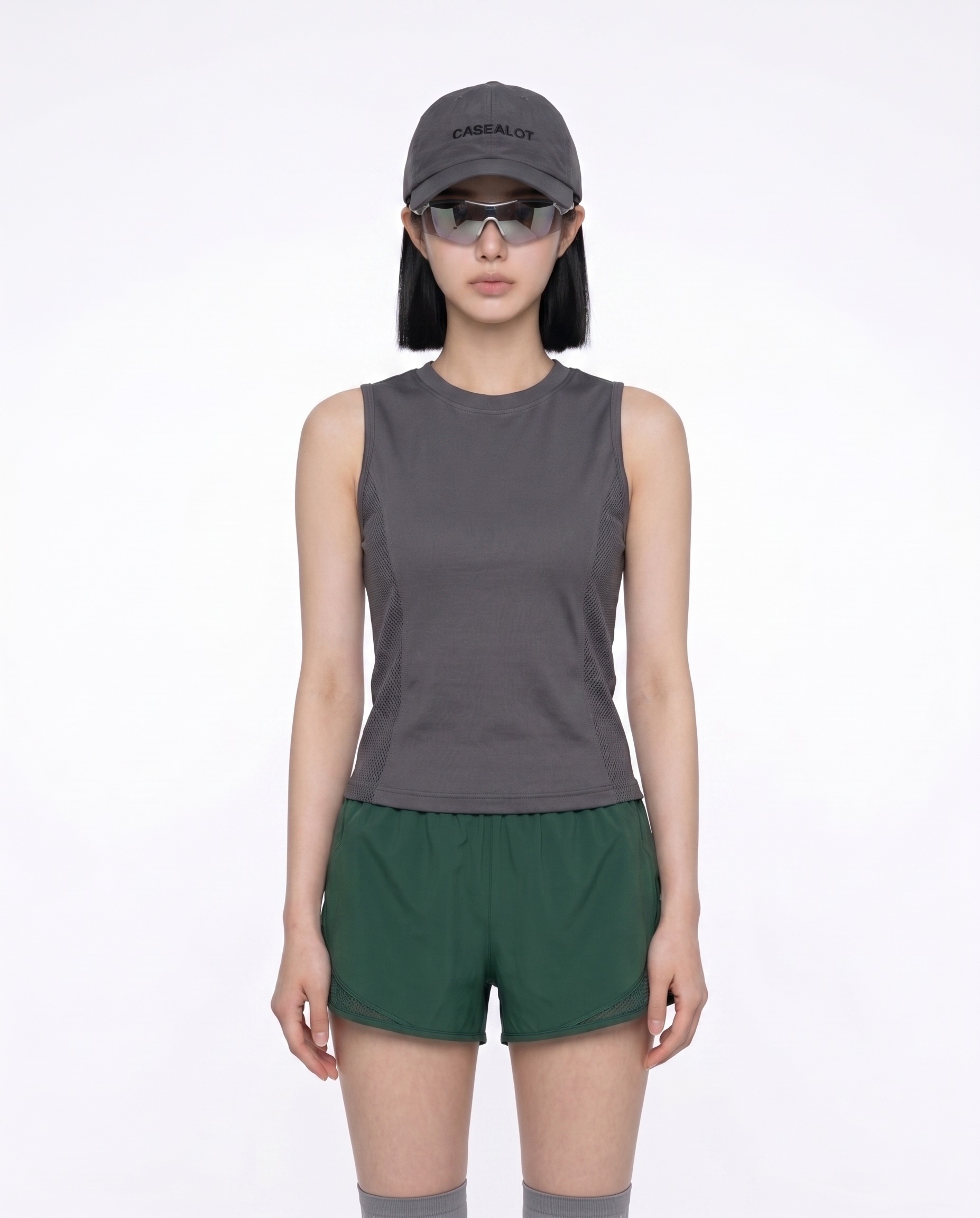 Nylone running cap - Deep charcoal