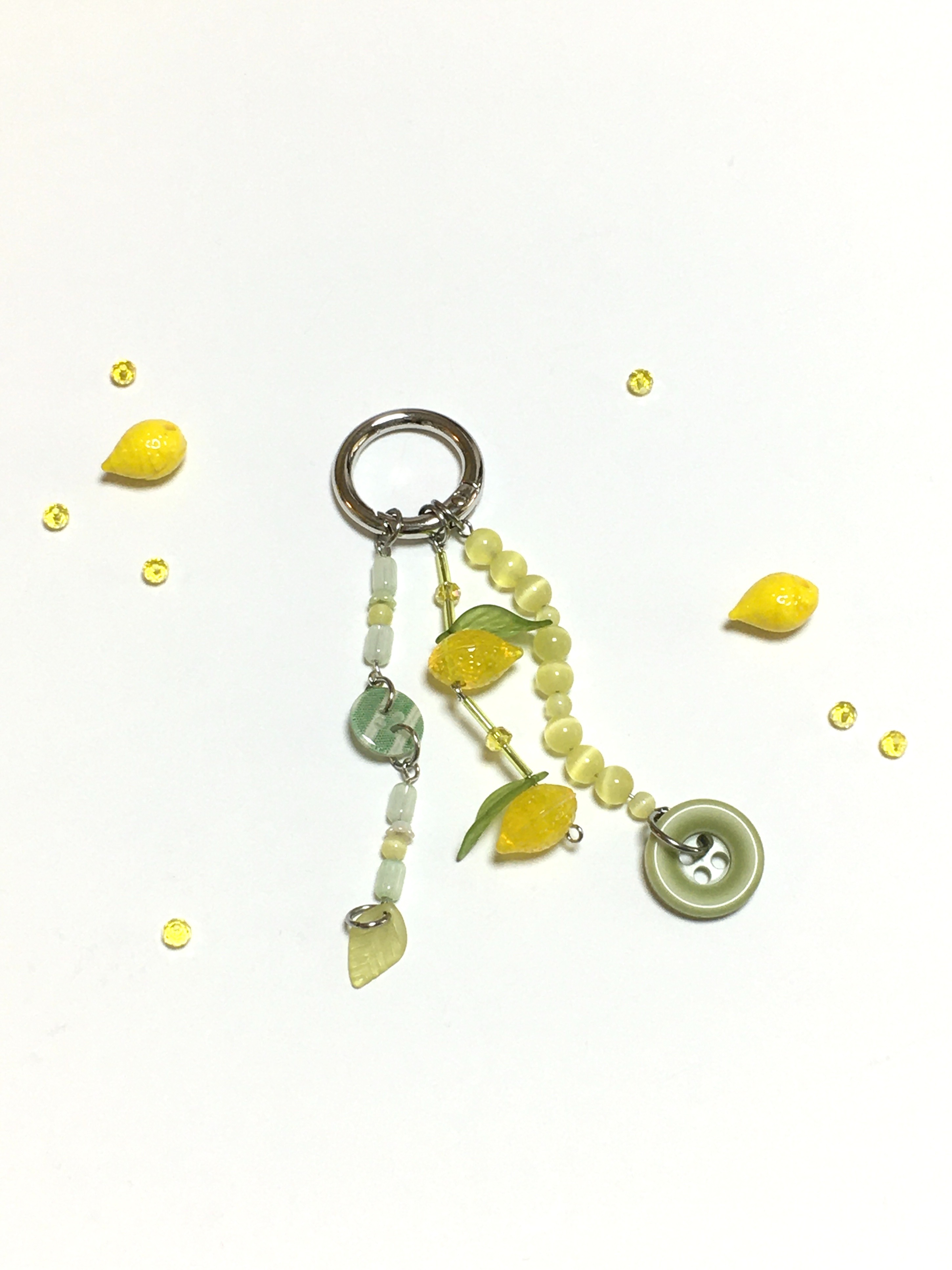 Lemon green tea keyring
