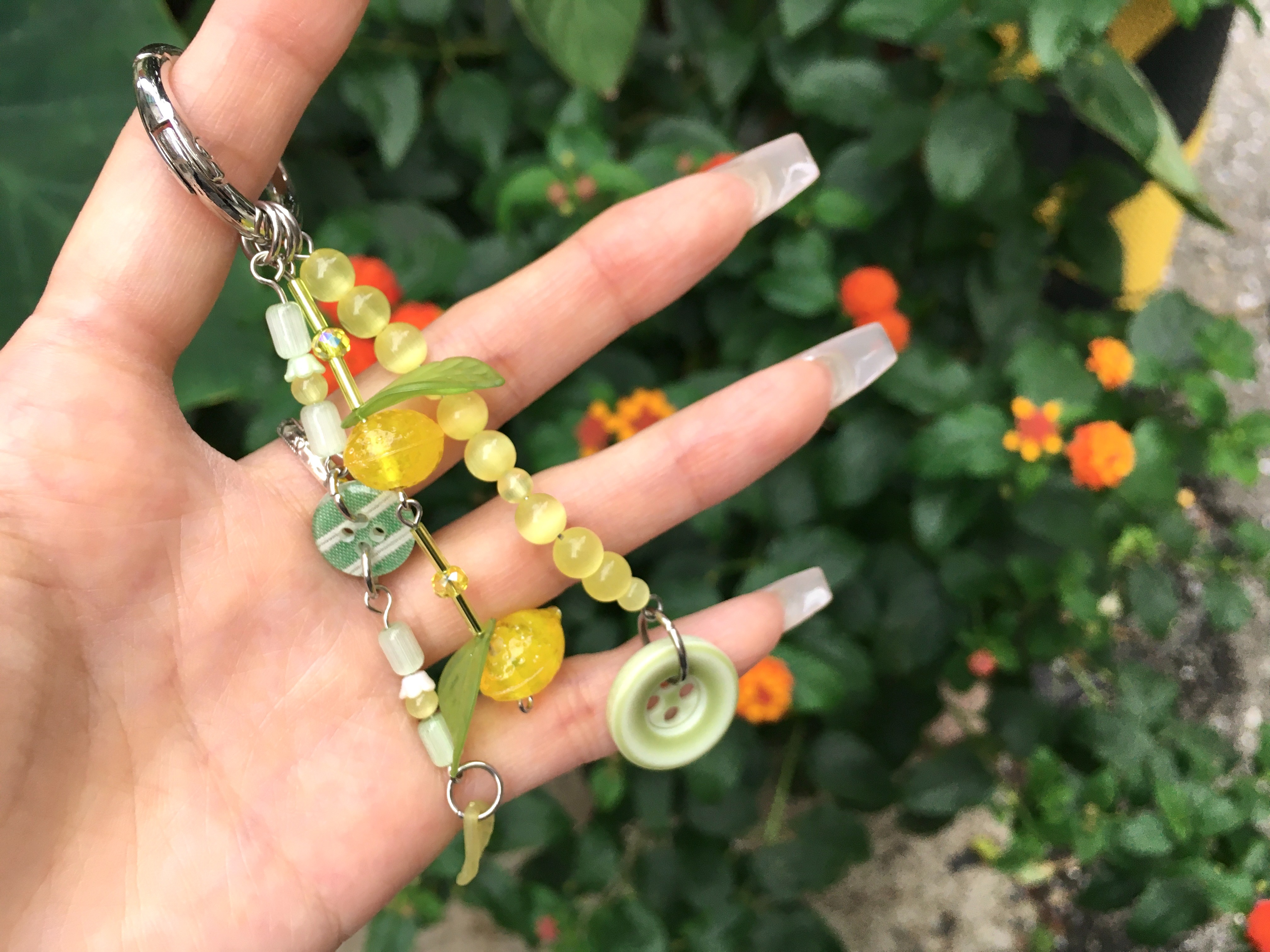 Lemon green tea keyring