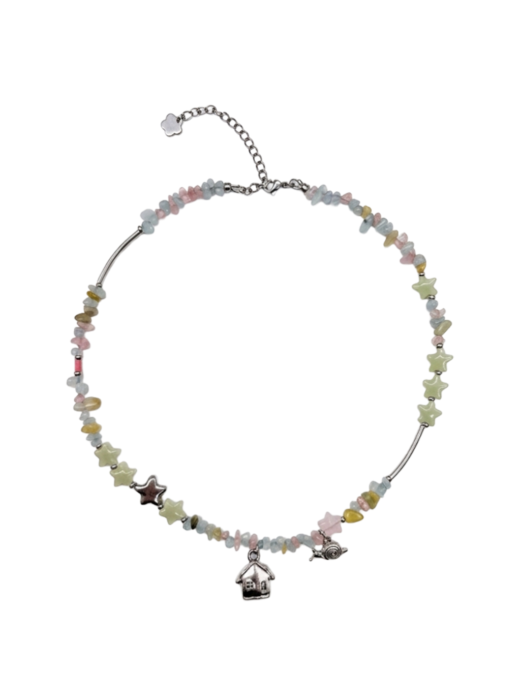 달팽이는 집에 가고싶어 gemstone necklace