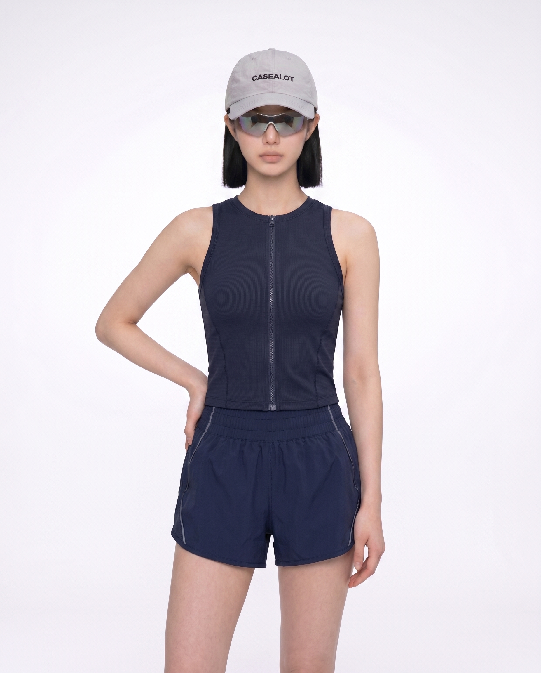 Nylone running cap - Grey