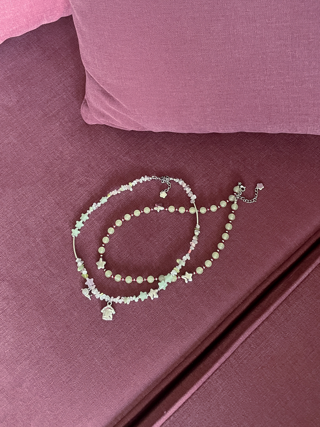 여름방학 gemstone necklace