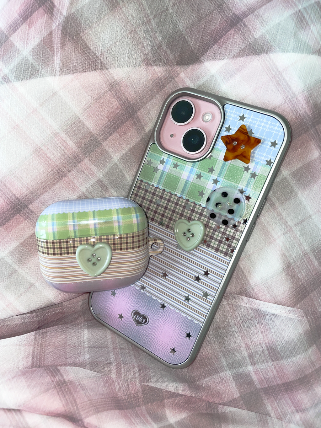 여름방학 button airpod Buds case