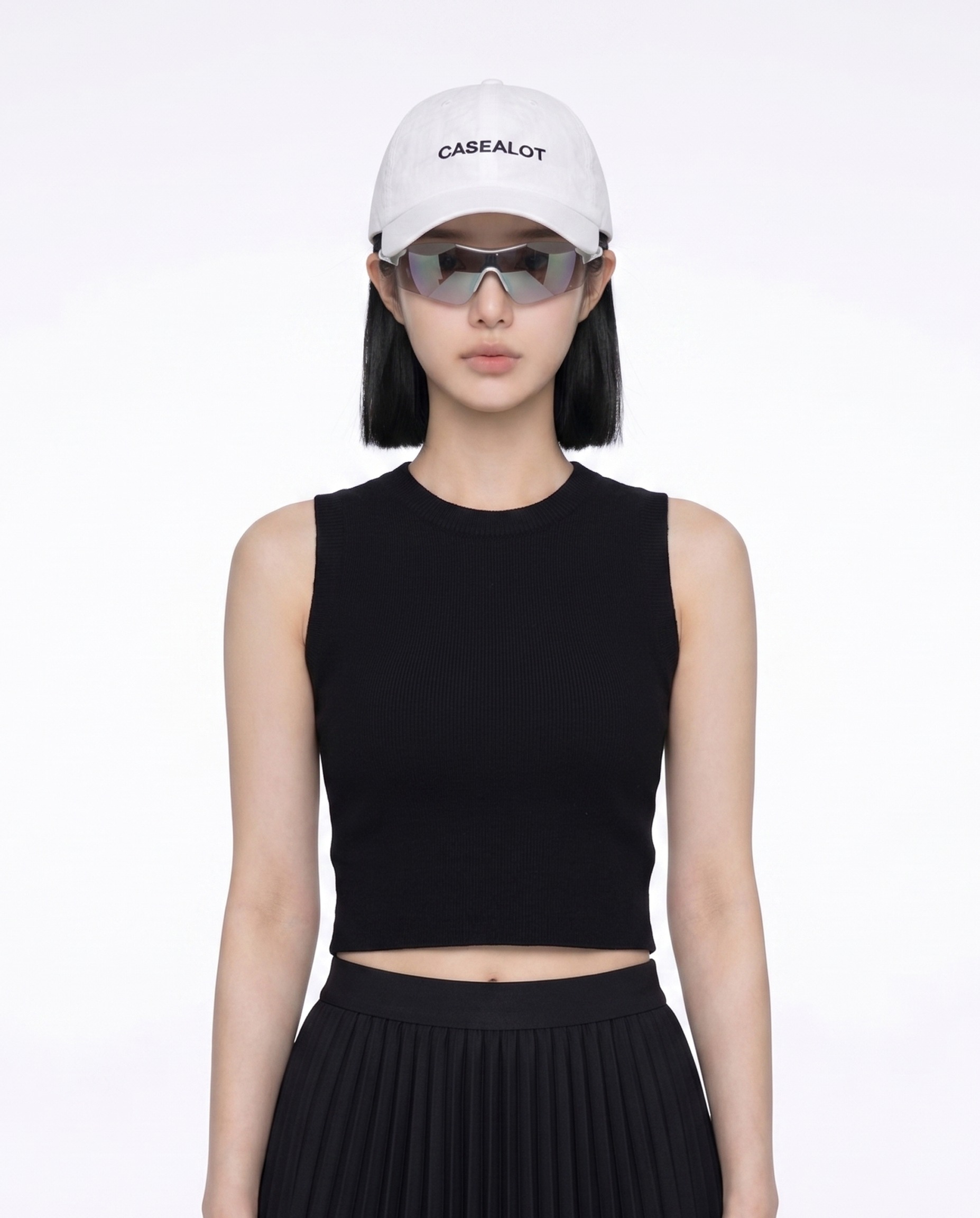 Nylone running cap - White