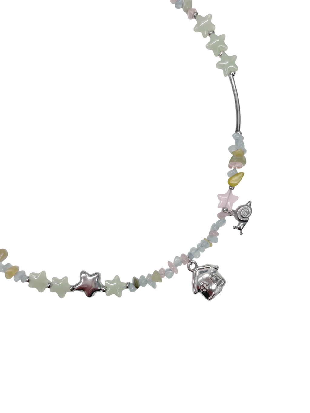 달팽이는 집에 가고싶어 gemstone necklace