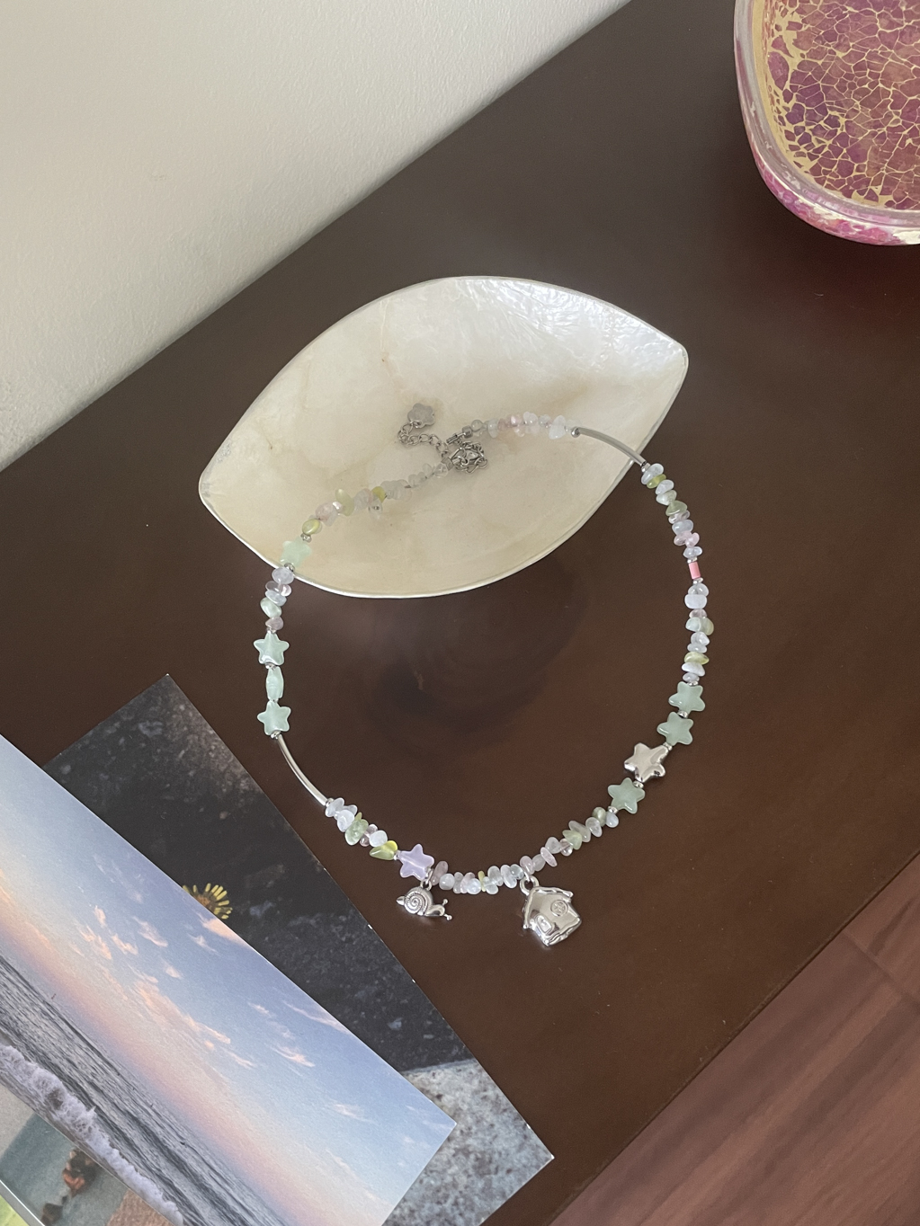 The Snail Wants to Go Home Gemstone Necklace